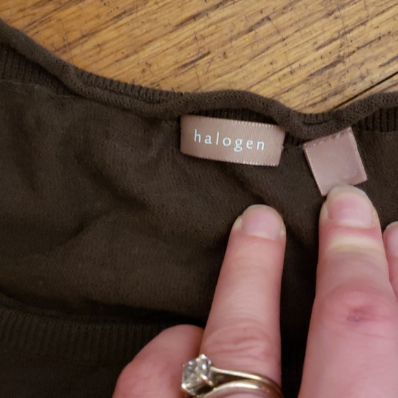 Halogen Sheer brown shirt - Picture 2 of 2